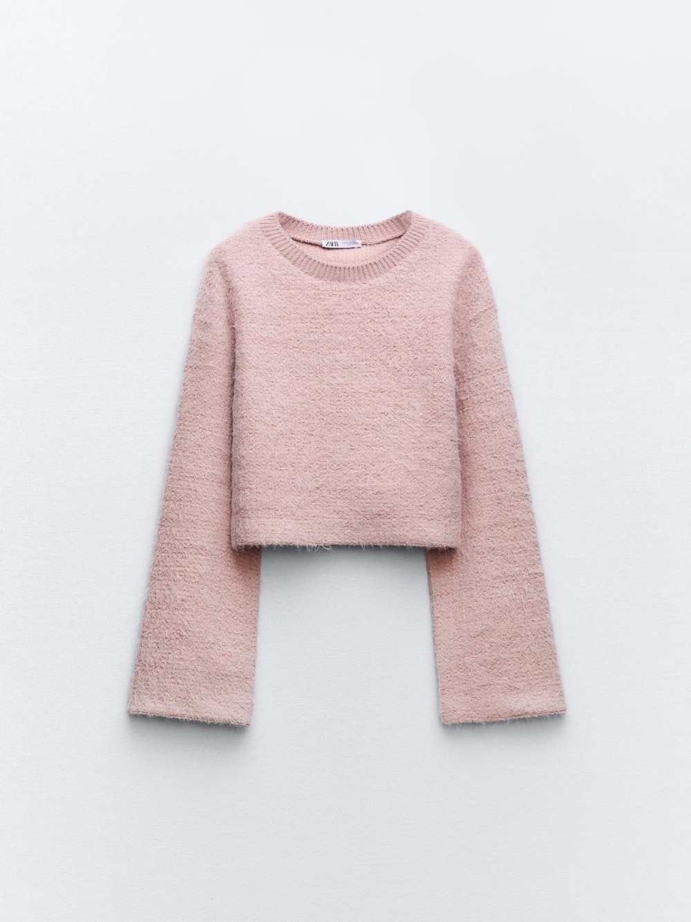 Zara Soft Pink Crew Neck Sweater